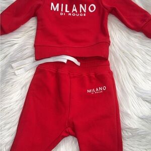 Milano Di Rouge Red Baby Tracksuit